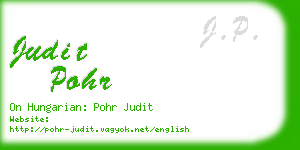 judit pohr business card